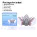 MODUSKYE Reusable Half Facepiece Respirator with 6 Active Cotton Filters for Painting, Dust, Sanding, Polishing, and Spraying - Buy Online on SooperMarket.com