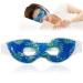 Cooling Eye Mask Reusable Gel Eye Mask for Puffiness, Cold Eye Mask Eye Ice Mask Pack for Dry Eyes,Puffy Eyes, Dark Circles,Headache, Migraine, Stress Relief (Leaves)
