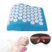 Vevazen Low Back Pillow vevazen acupressure mat Vevazen Pillow Set for Neck Back Pain Acupuncture Cushion Pillow Muscle Relaxation Stress Relief Set (Blue)