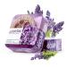 Lavender Soap Natural Lavender & Loofah Soap Bar Handmade Organic Soap Vegan Cruelty Free No SLS or Parabens Smooth Skin Acne Soap for Face and Body