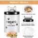 Fluffy Bellies Dog Treat Jar - 5 Cup Black White Ceramic Container - Farmhouse Dog Cookie Canister - Rustic Pet Food Jar - Buy Online on SooperMarket.com