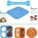 Hysagtek 3 Pcs Licky Mats for Dogs and Cats Dog Lick Mats Slow Feeding Mat with Suction Cup Puppy Lick Mat Pad for Pet Bathing Grooming Training with 1 Spatula + 1 Brush - Buy Online on SooperMarket.com