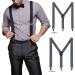 Buy AONAT Heavy Duty Men's Braces - Durable Elastic Y-Form Design | Adjustable Fit for All - Dark Gray 3.5 cm Wide - Buy Online on SooperMarket.com