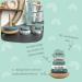 Personalized Mint Label Stacking Tower | Handmade Baby Wooden Toys for Birth & Baptism Gifts - Buy Online on SooperMarket.com