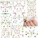 Christmas Nail Stickers Decals 3D Nail Art Stencils Designs Self Adhes TIP Nail Art Stickers Creat Design New Year Stickers Christmas Decor Practical - Buy Online on SooperMarket.com