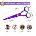 5.5 inch Purple Hair Cutting Scissors Set with Leather Case - Professional Barber Shears for Hairdressers and Home Use - Buy Online on SooperMarket.com