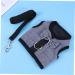 Minkissy 3pcs Bunny Vest Dress - Guinea Pig Harness & Leash Set | Small Pet Clothing for Rabbit Hedgehog & Chinchilla - Gray Size 2x3Pcs - Buy Online on SooperMarket.com