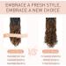 4PCS Curly Clip in Hair Extensions 22 Inches Synthetic Hair Pieces - Chocolate Brown to Sandy Brown - Full Head Wavy Hair for Women - Buy Online on SooperMarket.com