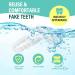 Tistik Cosmetic Veneers - 2 Pairs of Provisional Dentures & False Teeth for Men & Women - Instant Smile & Teeth Whitening - Buy Online on SooperMarket.com