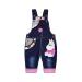 KIDSCOOL SPACE Baby Denim Overalls 3D Cute Cartoon Knitted Jean Dungarees 3-6 Months Blue-5050