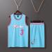Shop 2023/2024 Basketball Jersey & Shorts for Kids & Adults - Sleeveless Suit D-3 Blue L - Buy Online on SooperMarket.com