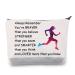 Running lover Gifts Runner Bag Cosmetics Runners Gifts For Women Cross Country Running Gift Inspirational Make-up Bag Zipper Bag Travel Kurf Organizer Running Pocket