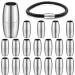 20 Pieces Barcelet Magnetic Clasps Closures Leather Necklace Barcelet Cord End Cap Kumihimo End Cap for Bracelet 5mm Inner Hole Magnetic Jewelry Necklace Bracelet Making DIY Supplies Crafts