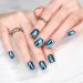 Buy iMABC Blue Metallic Press On Nails - Medium Squoval Reusable Fake Nail Art for Women & Girls | Perfect for Home Office & Parties - Buy Online on SooperMarket.com