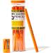 Orange Carpenter Pencil Set - Includes 15 Flat Construction Pencils with Printed Ruler  1 Carpenter Pencil Sharpener & 1 Clear Storage Container - Smoothly Write on Wood  Concrete & Stone - Pencil Kit - Buy Online on SooperMarket.com