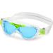 Aquasphere Vista JR Swimming Goggles for Kids | UV Protection Leak-Free Silicone Seal | Perfect for Boys & Girls Ages 6+ - Transparent & Light Green-Blue Lens - Buy Online on SooperMarket.com