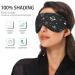 Haskirky Light Blocking Eye Mask Adjustable Breathable Eye Mask for Men and Women | Perfect for Travel, Yoga, and Meditation | Deep Sleep and Comfort | Black Stars Design - Buy Online on SooperMarket.com