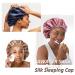 Satin Bonnet Silk Sleeping Cap - Reversible Large Hair Wrap for Curly Hair - Women/Girls Champagne+Coffee - Buy Online on SooperMarket.com
