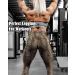 YOFIT Women High Waist Butt Lift Leggings - Brown Snake Medium | Gym Workout Yoga Pants with Tummy Control and Booty Scrunch Detail - Buy Online on SooperMarket.com