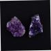 PRETYZOOM Purple Ornament 2pcs Amethyst Cluster Chips Rock Amethyst Gravel Geode Natural Crystal Adornment Irregular Fluorite - Buy Online on SooperMarket.com