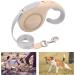 Beowanzk 5m Retractable Dog Leash for Small/Medium Dogs and Cats - One-Hand Brake Pause Lock (Gold) - Buy Online on SooperMarket.com