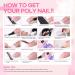 Modelones Poly Nail Gel Kit with 48W LED Nail Lamp - 6 Nude Pink Colors, Slip Solution, Rhinestones, Glitters - Manicure Starter Kit for Women - Buy Online on SooperMarket.com
