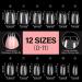 AILLSA Short Coffin Nail Tips - Half Matte Soft Gel Full Cover False Nails - 360PCS 12 Sizes with Gift Box - Buy Online on SooperMarket.com