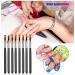 Premium HanyoSheng 8-Piece Nail Art Brush Set - Floral & Gradient Designs for Professional DIY Nail Art - Buy Online on SooperMarket.com