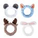 Make-up hair band 4 pieces of women cosmetics make-up hair band Seasoning hair band for face make-up shower (blue white light gray and black and white