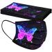 50Pc Disposable Black Face Masks with Colorful Butterfly Prints for Adults - 3-Ply Breathable Filter Protection in Multicolor - Buy Online on SooperMarket.com