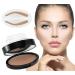 Boobeen Eyebrow Seal Stamp Powder - Waterproof One Second Make Up Nature Tinting Coloring Kit - Creates Natural Looking Brows for Makeup Beginners Light Brown