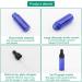 Rowiz 30 Pack 5ml Glass Drip Bottles for Essential Oils Lotions & Perfumes - Blue with Droppers & Caps - Buy Online on SooperMarket.com