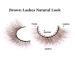 Geeneiya Brown 5D Volume Strip False Eyelashes - Natural Wispy Mink Lashes for Cat Eye Look - Fluffy 15mm Pack - Best Fake Lashes - Buy Online on SooperMarket.com