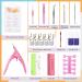 Acrylic Nail Kit for Beginners & Professionals - 3 Colors Powder, 12 Glitter Powders, Nail Tips & Supplies for Nail Extension & Decoration - DIY Acrylic Nails 147 - Buy Online on SooperMarket.com