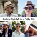 Beige Mens Straw Fedora Hat | Trilby Sun Panama Wool Hat | Size 7 1/4 (58cm) - Buy Online on SooperMarket.com