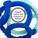 OgoBolli Gummi Teething Ring Sensory Ball Toy for Babies & Toddlers - Non-Toxic Silicone - Blue Blueberry - 6+ Months - Buy Online on SooperMarket.com