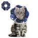 ComSaf Soft Cat Recovery Collar, Protective Adjustable Pet Cone Collar for After Surgery, Comfortable Lightweight Elizabethan Collar for Cat Kitten Prevent from Licking Wounds, Not Block Vision M (Neck:9-11 in)