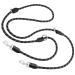Runway double leash for dogs dog leash 3m adjustable double dog leash 3m adjustable double clip leash for dogs 3m long line dog leash for large dogs and small dogs black