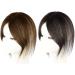 Hair Topper With Bangs 9.8 Inch Long Human Hair Toppers Women Silk Base Clip In Hair Extensions Natural Looking Hairpiece for Daily Use Natural (Brown) - Buy Online on SooperMarket.com