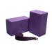 Clever Yoga Blocks and Strap Set 2 Pack Yoga Blocks Light Weight High Density Foam 9x6x4 Inches and 8FT Thick Cotton Yoga Strap for Beginners and All Yogis Supports All Poses, Flexibility and Posture Purple