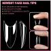 600PCS Clear Short Stiletto Nail Tips - Acrylic False Nail Tips for Salons & DIY Nail Art - 10 Sizes - Buy Online on SooperMarket.com