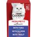 Gourmet Mon Petit Intense Tuna Salmon and Trout Adult Wet Cat Food 6x50g Pack of 8