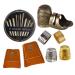 8 Pcs Sewing Thimble + 30 Pcs Sewing Needles  Finger Protector Fingertip Thimble Adjustable Metal Bronze Sewing Thimble Rings and Leather Coin Thimble for Needlework  Hand Embroidery Craft
