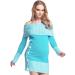 Happy Mama Maternity Bardot Knitted Jumper Dress Pullover - Turquoise (Size 16-18) - Buy Online on SooperMarket.com