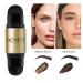 Shop Waterproof Eyebrow Stamp Kit | Long Lasting Dual Color Stencil Set - Medium & Dark Brown - Buy Online on SooperMarket.com