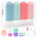 Etopgo 17 Pack Travel Bottles for Toiletries TSA Approved Leak Proof Silicone Squeezable Containers Travel Accessories for Conditioner Shampoo Lotion & Body Wash