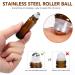 LotFancy 6pc 10ml Amber Glass Roller Bottles with Stainless Steel Roller Balls & Droppers - Buy Online on SooperMarket.com