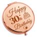 Happy 30th Birthday For Women Pocket Makeup Mirror 30 Years Old Gifts For Mom Wife Aunt Sister Friend Rose Gold Travel Makeup Mirror 30th Birthday Gift Gifts For Girls Coworker Travel Compact Mirror