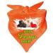 Little Fratz dog triangular scarf personalized with your desired motif (color: orange) (size 1 (55 cm)) 55 x 18 orange