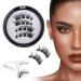 VEROA Magnetic Eyelashes With Applicator - Natural Look Cat Eyemagnetic Lashes Without Eyeliner - Reusable Magnetic Eyelashes Lightweight Waterproof Easy To Wear(Black)